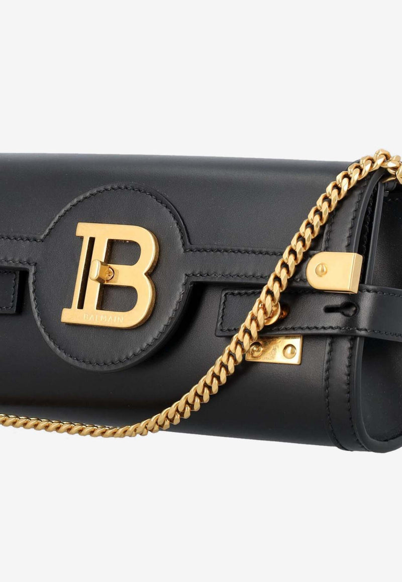 Balmain B-Buzz 23 Calf Leather Crossbody Bag Black DN1LE596LAVEBLACK