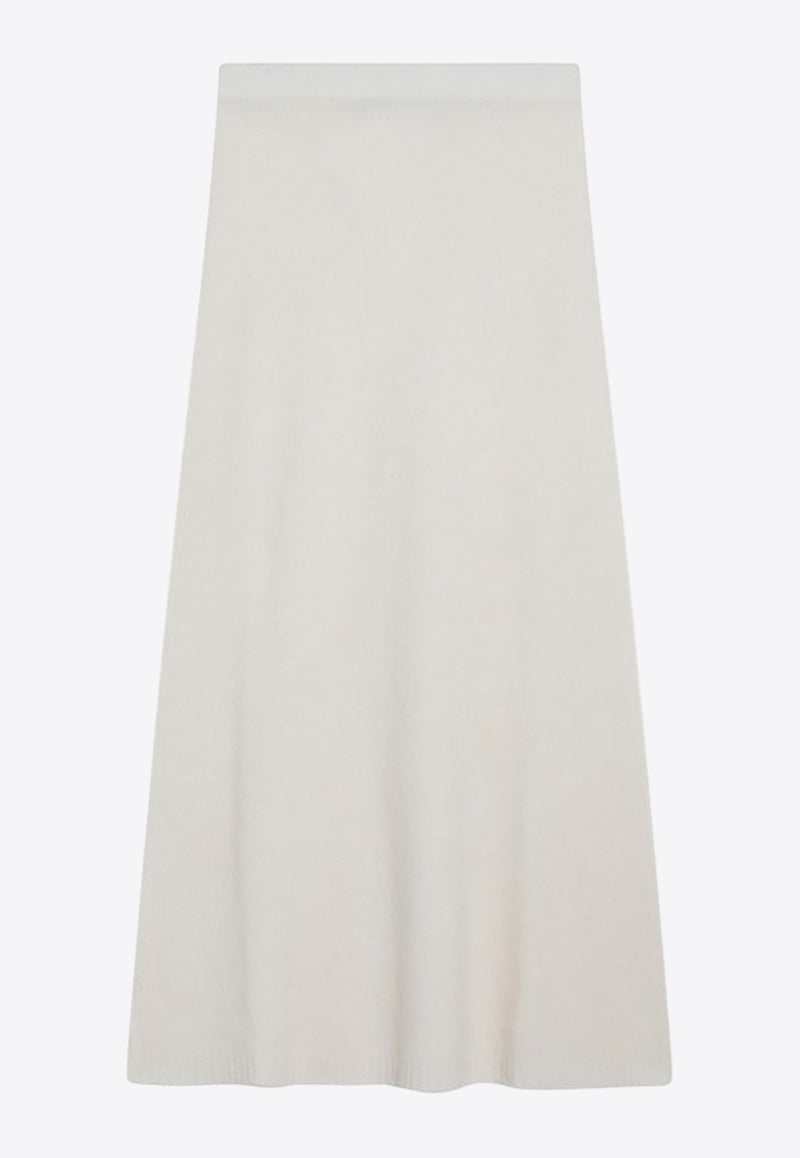 Max Mara Dorina Cashmere Knit Midi Skirt  Ivory DORINAWS/R_MAXM-001
