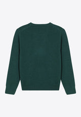 MC2 Saint Barth Kids Boys Snoopy Cortina Wool Blend Sweater Green DOU000601149I/R_MC2-51