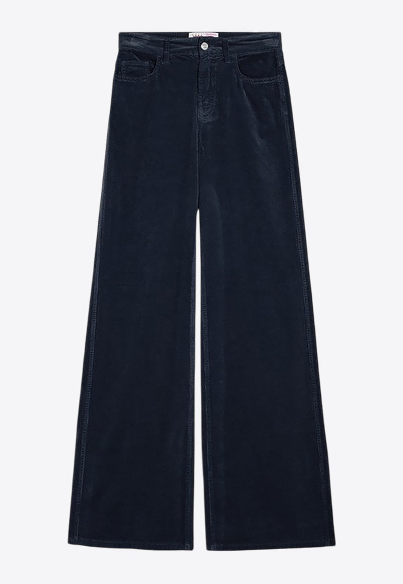 Department 5 Corduroy Palazzo Pants Blue DP0461TS0105/P_DEPAR-816