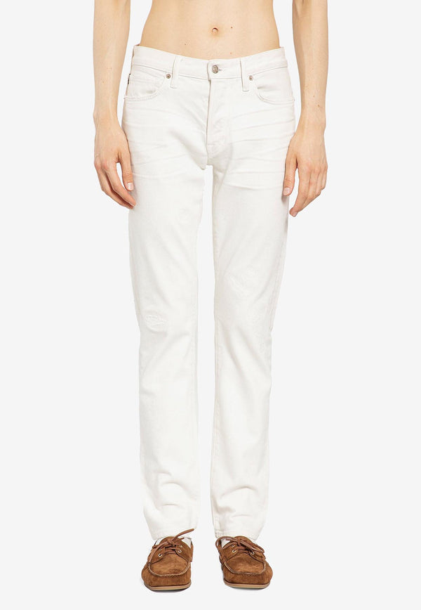 Tom Ford Straight-Leg Jeans DPH001-DMC059S25 AW008 White