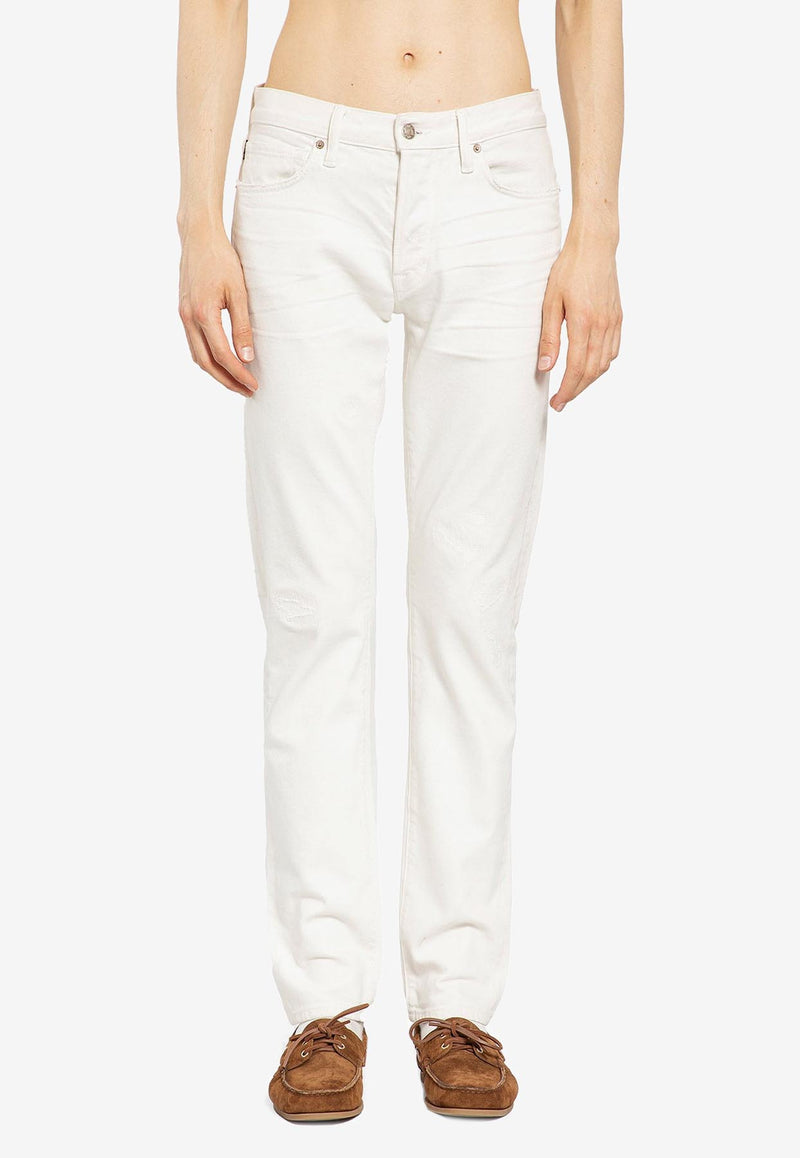 Tom Ford Straight-Leg Jeans DPH001-DMC059S25 AW008 White