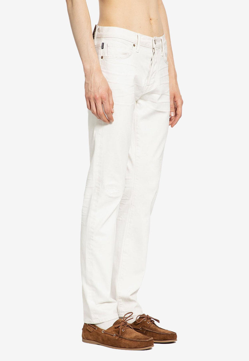 Tom Ford Straight-Leg Jeans DPH001-DMC059S25 AW008 White
