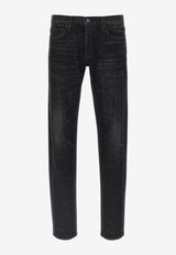 Tom Ford Logo Patch Straight-Leg Jeans Black DPH001-DMC076 LB999