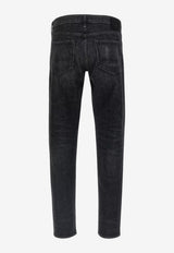 Tom Ford Logo Patch Straight-Leg Jeans Black DPH001-DMC076 LB999