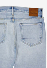 Tom Ford Moleskin Straight-Leg Jeans Light Blue DPH001-DMC099 UAN