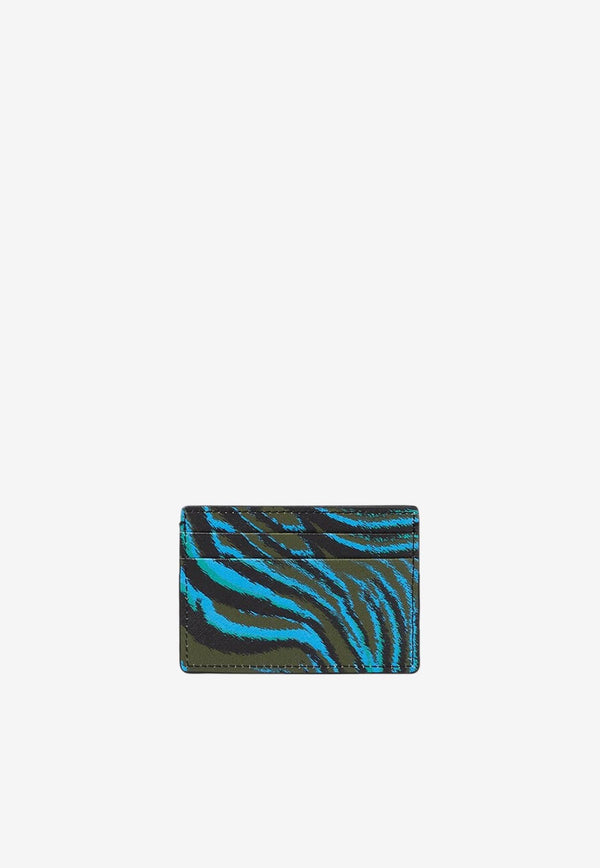 Versace Medusa Biggie Tiger Print Wallet in Calf Leather Multicolor DPN2467 1A07629 5K14V