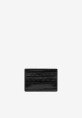 Versace Medusa Biggie Cardholder in Croc-Embossed Leather Black DPN2467 1A08711 1B00P