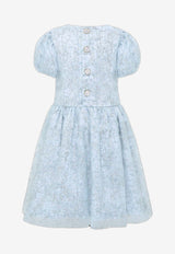 Atelier Choux Girls Mini Marie Sparkly Dress Light Blue DR-M3-TDJA_BLUE