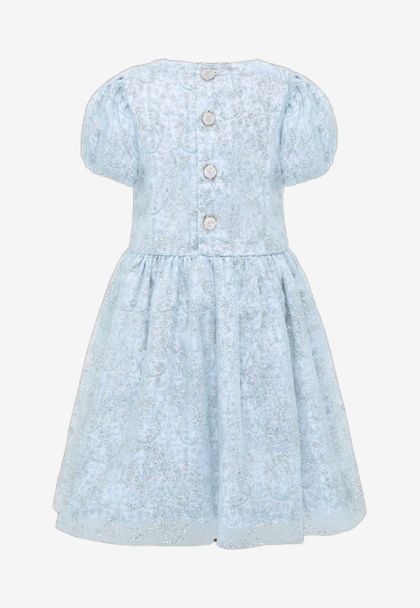 Atelier Choux Girls Mini Marie Sparkly Dress Light Blue DR-M3-TDJA_BLUE