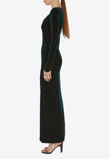 Galvan London Vanitas Velvet Gown Dark Green DR0361_DARK GREEN