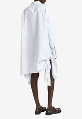 JW Anderson Side-Knot Mini Shirt Dress Light Blue DR0500-PG1892_WHITE MULT