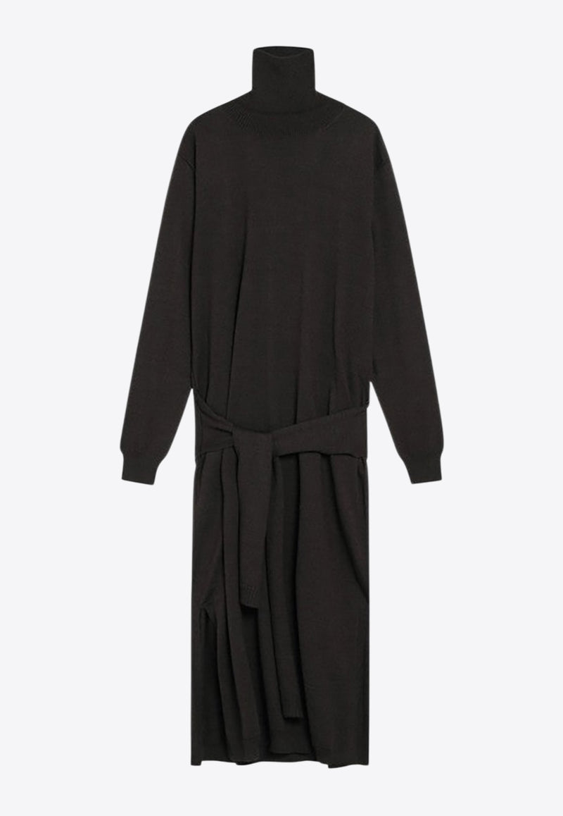 Lemaire Trompe-L'oeil Wool-Blend Dress Brown DR1082LK087/R_LEMAI-BR397