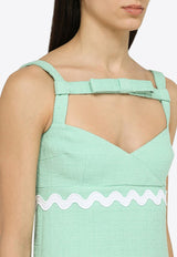 Patou Wave Summer Mini Dress with Bow Detail Green DR1370177WO/O_PATOU-705G