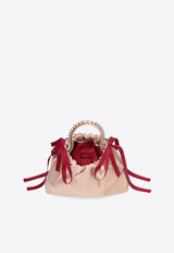 Mini Drawstring Top Handle Bag