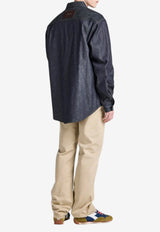 JW Anderson Logo Path Denim Overshirt Indigo DS0011_INDIGO