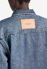 JW Anderson Logo Patch Oversized Denim Shirt Denim DS0016-PG1855_DENIM
