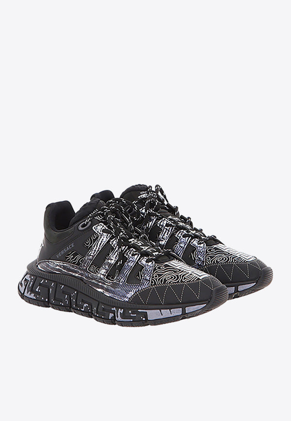 Trigreca Low-Top Nylon Sneakers Versace Gray DSU8094-D18TCG-D4192