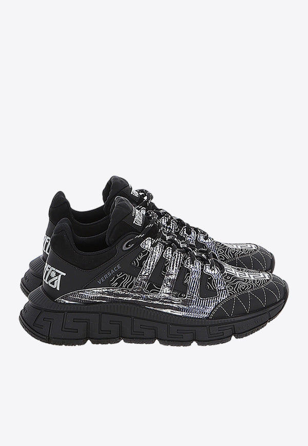 Trigreca Low-Top Nylon Sneakers Versace Gray DSU8094-D18TCG-D4192