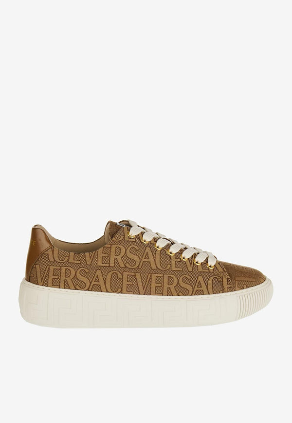 Versace All-Over Logo Greca Sneakers DSU8404 1A07977 2N24V Brown