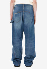JW Anderson Twisted Relaxed-Fit Jeans DT0057-PG1164BLUE
