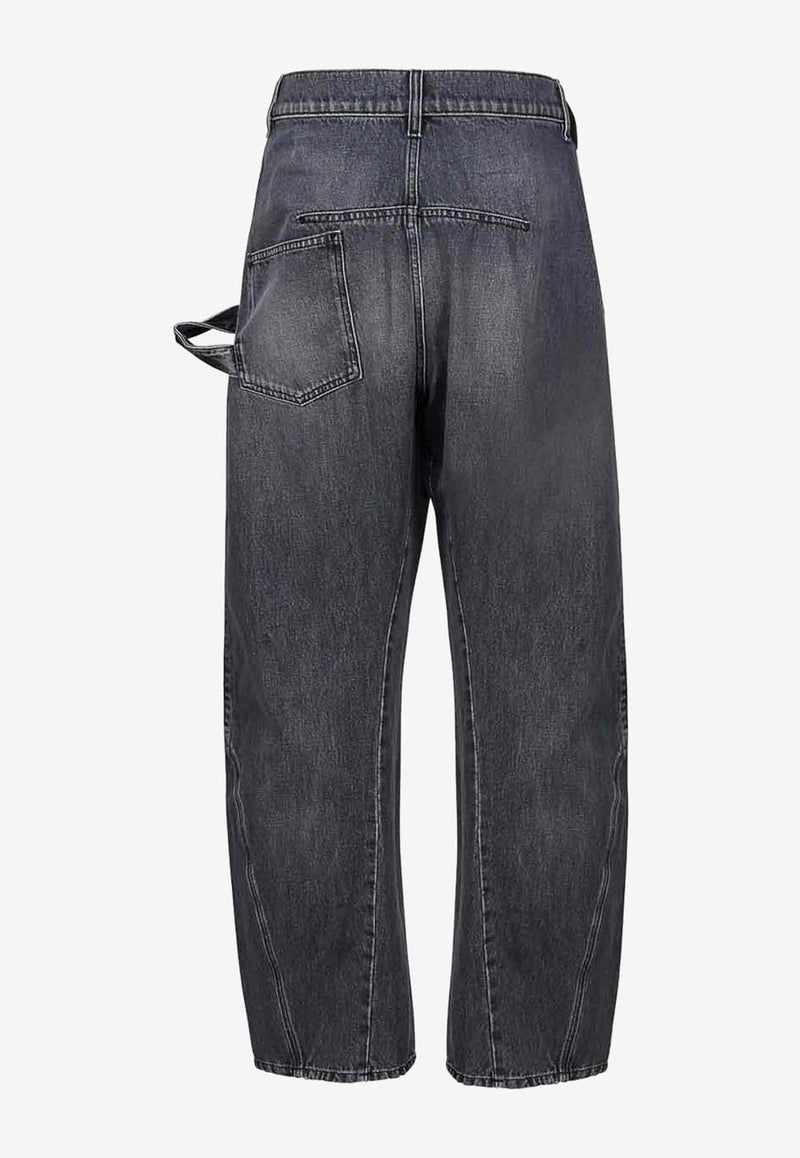 JW Anderson Twisted Workwear Washed Jeans Gray DT0068_PG1195_929