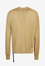 Rick Owens DRKSHDW Basic Long-Sleeved T-shirt Beige DU01D1279_BH_42