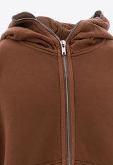 Rick Owens DRKSHDW Jumbo Gimp Zip-Up Hooded Sweatshirt Brown DU01D1283_F_44