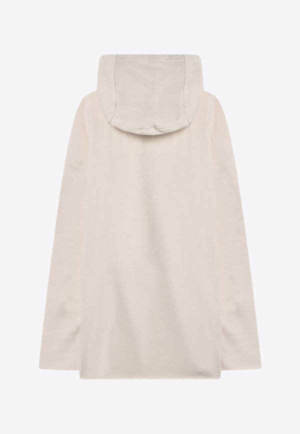 Rick Owens DRKSHDW Hollywood Oversized Logo Hoodie Ivory DU01E3280FNEP5P/Q_DARKS-2108