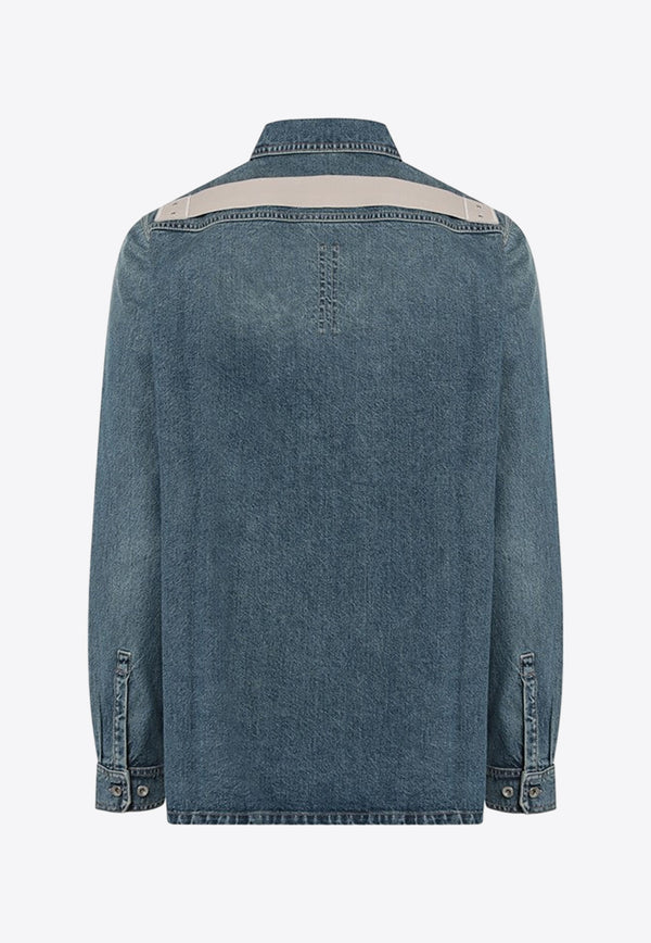 Rick Owens DRKSHDW Washed Denim Jacket Blue DU01E3755DWB/Q_DARKS-06
