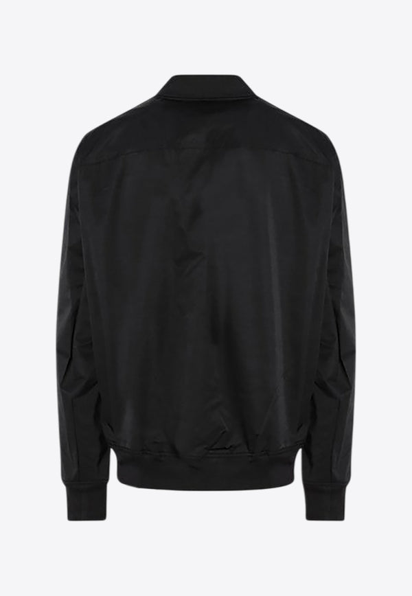 Rick Owens DRKSHDW Zip-Up Bomber Jacket Black DU01E3774MU/Q_DARKS-09