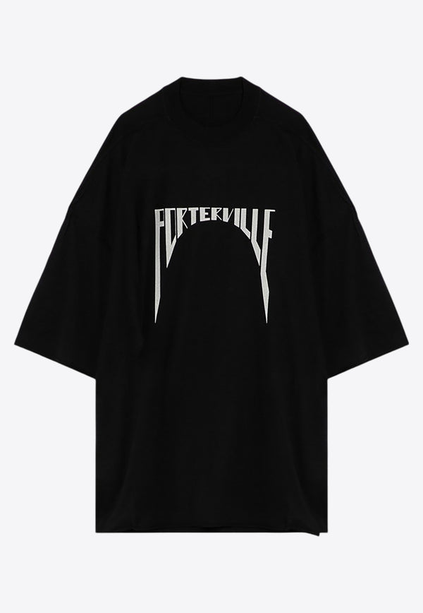 Rick Owens DRKSHDW Logo Print Oversized T-shirt  Black DU02D2259RNEP1/P_DARKS-0908