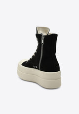 Rick Owens DRKSHDW Double Bumper High-Top Sneakers Black DU02D2831DOEM9/P_DARKS-9811