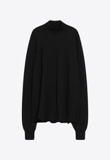 Rick Owens DRKSHDW Mock-Neck Sweatshirt with Open Back Black DU02E7263FSL/R_DARKS-09
