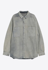 Rick Owens DRKSHDW Oversized Vintage Denim Shirt Blue DU02E7769DMP/R_DARKS-38