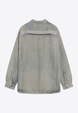 Rick Owens DRKSHDW Oversized Vintage Denim Shirt Blue DU02E7769DMP/R_DARKS-38