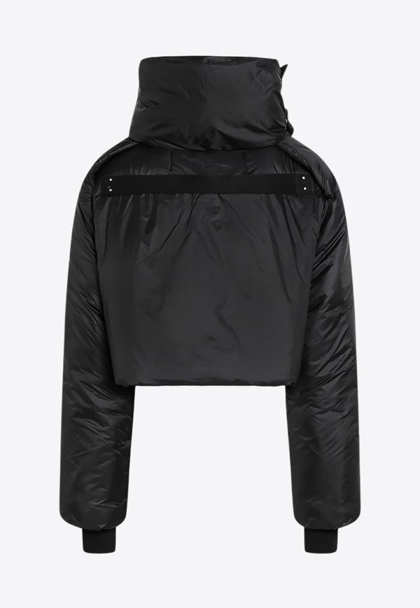 Rick Owens DRKSHDW Stand-Collar Cropped Puffer Jacket Black DU02E7777NP/R_DARKS-09