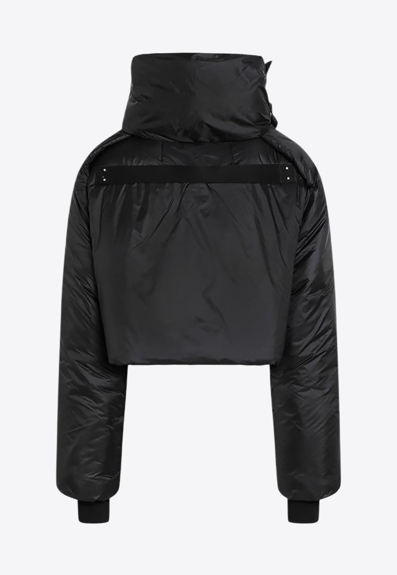 Rick Owens DRKSHDW Stand-Collar Cropped Puffer Jacket Black DU02E7777NP/R_DARKS-09