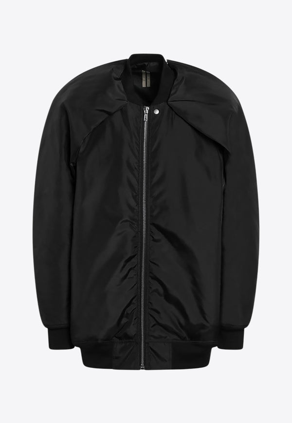 Rick Owens DRKSHDW Zip-Up Oversized Bomber Jacket Black DU02E7789NCV/R_DARKS-09