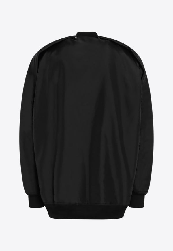 Rick Owens DRKSHDW Zip-Up Oversized Bomber Jacket Black DU02E7789NCV/R_DARKS-09