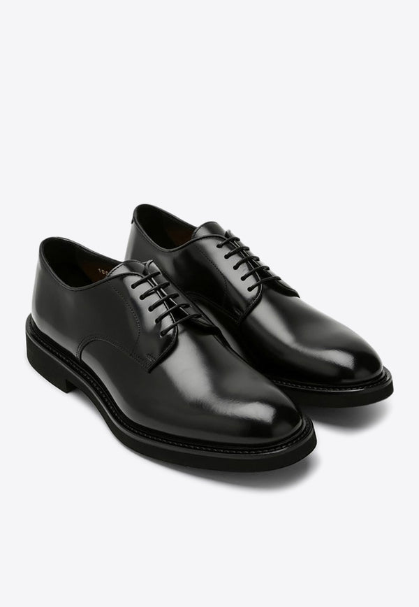 Doucal's Smooth Leather Derby Shoes Black DU1003VEROUF007/P_DOUCA-NN00