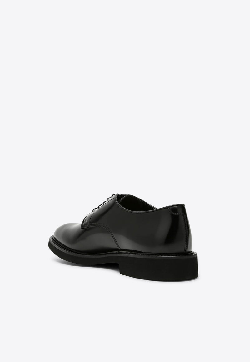 Doucal's Smooth Leather Derby Shoes Black DU1003VEROUF007/P_DOUCA-NN00