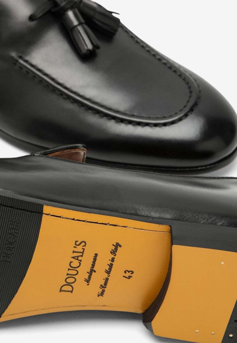 Doucal's Tassels Leather Loafers DU1080PANNUF159/O_DOUCA-NN00 Black