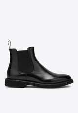 Doucal's Leather Ankle Boots Black DU1343GENOUF007/P_DOUCA-NN00