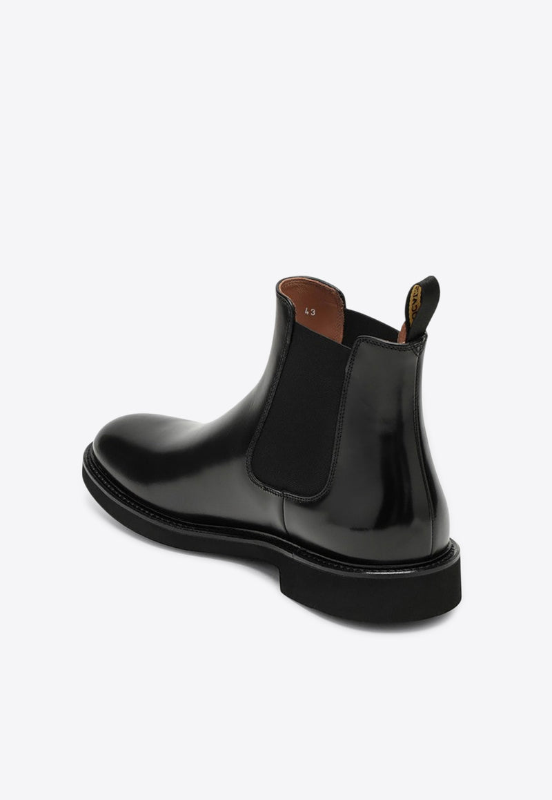 Doucal's Leather Ankle Boots Black DU1343GENOUF007/P_DOUCA-NN00