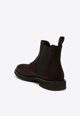 Doucal's Suede Ankle Boots Brown DU1343GENOUF009/P_DOUCA-TM23