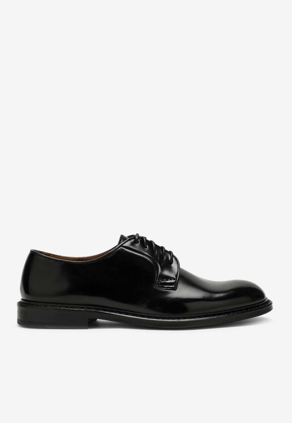 Doucal's Leather Lace-Up Shoes DU1385PHOEUY007/O_DOUCA-NN00 Black