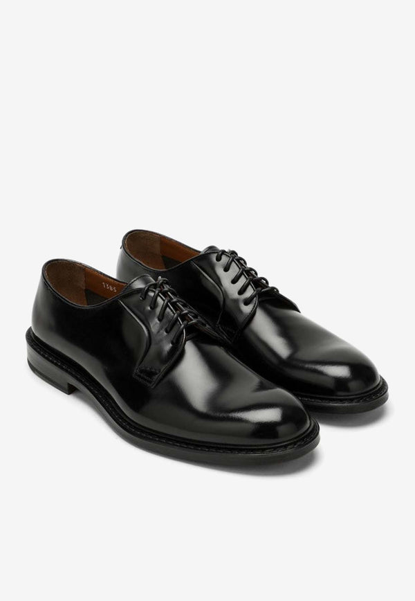 Doucal's Leather Lace-Up Shoes DU1385PHOEUY007/O_DOUCA-NN00 Black