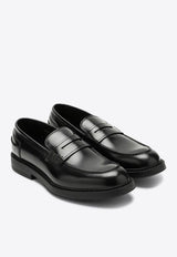 Doucal's Leather Penny Loafers Black DU2726BRUXUF007/P_DOUCA-NN00