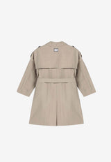 Douuod Kids Girls Double-Breasted Trench Coat Beige DW2P40-BN0352/Q_DOUD-113